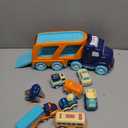 9 Pack Cars Toys for 2 3 4 5 Years Old Toddlers Boys and Girls Gift, Big Transport Truck with 8 Small Cute Pull Back Trucks, Colorful Assorted Vehicles Playset, Carrier Truck with Sound and Light