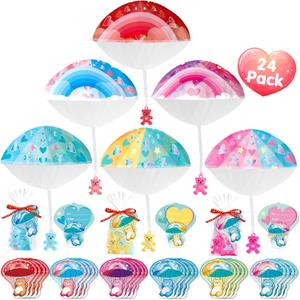 24 Pcs Mixed Bear Plastic Buttons 1 Hole For Parachute