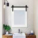 AAZZKANG White Wood Framed Mirror Rectangle Farmhouse Wall Mirror Decor for Bathroom Bedroom Living Room Entryway 20"x16"