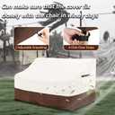 Patio Sofa Covers,100% Waterproof 2-Seater Outdoor Loveseat/Bench Cover,Patio Furniture Covers,66" Wx 35" Dx 36" H,Beige&Brown