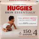 Huggies Size 4 Diapers, Skin Essentials Baby Diapers, Size 4 (22-37 lbs), 150 Count (6 Packs of 25)
