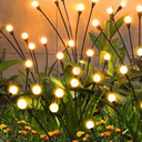 Solar Garden Lights Outdoor, 4 Pack Firefly Swaying Lights, Waterproof Garden Decor for Yard Patio Pathway Lawn, Gardening Gifts for Women Christmas Decoration