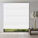 Taplzmg 1" Cordless Mini Blinds 25" W x 36" H, White Vinyl Blinds, Horizontal Light Filtering, Window Blinds for Indoor Windows, Office, Kitchen, Bathroom and Living Room.