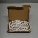 11.8 ft Christmas Faux Pearl Garland for Christmas Tree Pearl Tree Garland Beads Strands Chain Decoration for Home Mantel Fireplace Windows Stairs(White,Artificial Pearls)