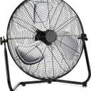 Amazon Basics 20" High Velocity Industrial Fan, Floor Fan, with 3 Speeds, Tilt Head, ETL-Listed Safety Compliance, Metal Housing/Blades, Ideal for Industrial/Commercial Space/Garage/Gym, 125W, Black (20 Inch (blades diameter))