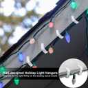 Marsui 50 Pcs Christmas Light Clips Small Outdoor Roof Gutters and Shingles Hooks 1 5/8 Inch Fascia Boards Hanger Plastic Holiday String Light Clips for Xmas Outside Decoration Fence Eave (White)