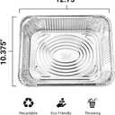 Nicole Home Collection Aluminum Pans With Lids Half Size 9x13 Extra Heavy Duty, Disposable Foil Pans For Baking (25 Sets)