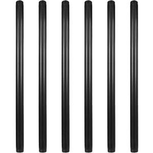 GeilSpace Pack of 6, 3/4" 20" Pre-Cut Black Metal Pipe, Industrial Steel Fits Standard Three Quarters Inch Black Threaded Pipes and Fittings - Vintage DIY Industrial Shelving (3/4" 20")