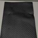 Faux Leather Placemat, 13"X18", Set of 6, Black