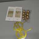 Yerliker 34 Pcs Happy Birthday Cake Toppers Decorations Birthday Candles DIY Cake Decor for Men Women Wedding Anniversary(Gold)