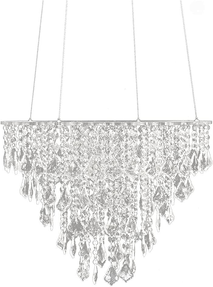 Wedding Cake Stands Faux Acrylic Crystal Chandelier Style Drape Suspended Cake Swing WEPDIY (17.7'')