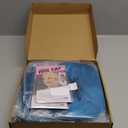 4 Pack Short Bob Blue Hair Wigs 12" Straight with Flat Bangs Cosplay Mardi Gras Party Wigs with Cap for Women