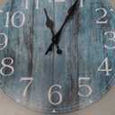 Wall Clock Rustic Design Silent Non-Ticking Round Decor Clock Battery Operated Vintage Wall Clocks for Farmhouse, Office, Bedroom, Living Room (Green B6, 10inch)