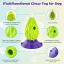 Interactive Dog Treat Dispensing Puzzle Toy, TPE Material with Detachable Suction Base for Medium & Large Dogs, Teeth Cleaning, Mental Stimulation & Boredom Relief