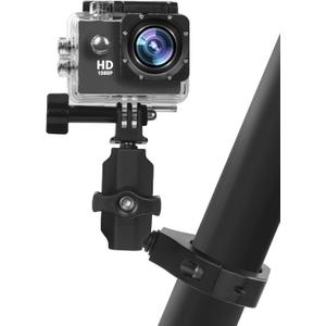UTV Camera Mount for 1.75"-2" Roll Cage Mount - Compatible with GoPro, Mevo Start & More - Easy to Install Action Camera Accessories on Polaris RZR, Can Am - Durable Alu Alloy Made & 360 Rotation