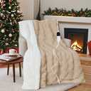 Heated Blanket with 6 Heating Levels 10 Hours Time Setings and Auto-Shut Off, Soft Checked Flannel Fast-Heating Electric Blanket (Khaki, 90"X100")