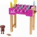 Barbie Mini Playset with Pet, Accessories and Working Foosball Table, Game Night Theme, Gift for 3 to 7 Years Old