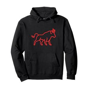 Bull Logo Red Ox Gift Tee Bull Print Pullover Hoodie S