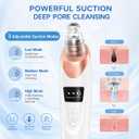 2026 Pore Vacuum, USB Rechargeable Blackhead Remover Vacuum,3 Levels Adjustable Pore Vacuum Blackhead Remover, with 5 Suction Power,6 Probes,Face Vacuum Pore Cleanser for Women & Men-White
