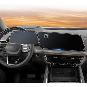 For 2025 2026 Chevrolet Tahoe Screen Protector - (2PCS) Matte Anti Glare Tempered Glass - Chevy Tahoe (LS, LT, RST, Z71, Premier, High Country) 17.7 Inch Touchscreen & 11 Inch Instrument Accessories