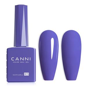 CANNI Blue Gel Nail Polish, 1Pcs Royal Blue Gel Polish Navy Dark Cobalt Purple Color High Gloss Soak Off U V French Nail Manicure Salon DIY