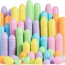 JOYIN 3.15" Pastel Easter Eggs, 50PCS Large Plastic Eggs, Empty Colorful Fillable Eggshells for Easter Hunt, Party Favor, Basket Stuffers Filler, Classroom Prize Supplies