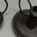 Matte Black Iron Candle Holder with Handle 2 Pcs Taper Candle Sticks Holder Decor Farmhouse Candlestick Holders for Home Wedding Party Dinning Table Centerpiece
