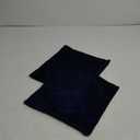 Encasa XO Velvet Throw Pillow Covers 12x12 in (30x30 cm) - Navy Blue - Set of 2 No Inserts, Only Pack of 2 Cases | Soft Square Decorative Euro Shams Cushion Cover for Couch, Sofa