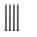 VEVOR 4 Pack Cable Railing Post, 42"x2"x2" Level Drilled Deck Railing Post, SUS304 Stainless Steel Black Cable Railing System Kit for Indoor Outdoor Deck Balcony, 4JZLGZXHS106URZU0001V0