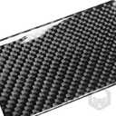 Real Soft Carbon Fiber Car Center Console Storage Box Panel Trim Sticker Set Interior Compatible with Nissan 350Z 2003 2004 2005 Accessories Black