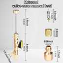 Valve Core Remover Installer Tool, with Dual Size SAE 1/4 and 5/16 Brass Port, 20 PCS Valve Cores and 10 PCS Brass Nuts, Valve core Tool for R22 R12 R407 R410 R404 R32 R600 A/C