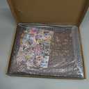 flinelife USA Landmarks Cork Travel Map With Pins, 12x10, Medium Size, Map of United States, Perfect For Couples and Families Gift (Brown)