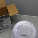 U-QE 100 Pieces Clear Plastic Plates-6 Inch Plastic Dessert Plates Disposable - Washable & Reusable - Premium Hard Clear Plates Fancy Disposable Heavy Duty Plastic Plates for Party,Weddings and Events