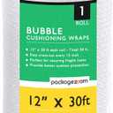 12 inch x 30 ft Bubble Cushioning Wrap, Perforated Every 12" Protective Packing Moving & Shipping Supplies for Boxes & Fragile Items
