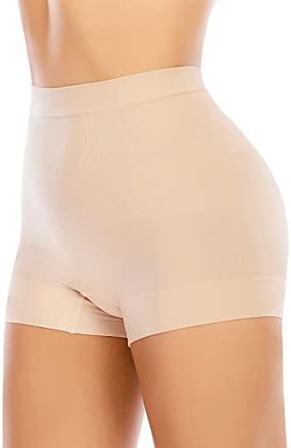 Werena Seamless Shaping Boyshorts Panties for Women Slip Shorts Under Dress Shapewear Shorts Tummy Control Underwear,M