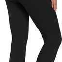 Foucome Women's Maternity Pants for Work Over The Belly Bootcut Dress Pants Stretch Pregnancy Trousers (Black, L)