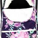 Winter Carseat Cover Girls, Purple Cozy & Warm Cover, Infant Car Seat Canopy, Ultra-Soft Breathable Protect Baby from Cold Wind, Zipped Removable Design