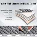 WELLDO Car Seat Covers Front Seats, Leather Seat Covers for Cars, Front Car Seat Protector Waterproof, Non-Slip Car Interior Covers Universal Automotive Seat Covers for Most Vehicle, Gray, Full Set