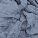 EMME Muslin Blanket 100% Cotton Throw Blankets for Couch 4-Layer Breathable Gauze Blanket All Season Soft and Lightweight Pre-Washed Cotton Blanket (Navy, 50"x71")