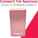 Frigidaire EFR376 Retro Bar Fridge Refrigerator with Side Bottle Opener, 3.2 cu. Ft, Pink/Coral