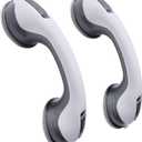 12'' Portable Grab Bars for Bathroom,Ultra Grip Dual Locking Shower Handles for Elderly,Safety Suction Grab Bars for Shower,Balance Assit Hand Rail Support,Injury,Senior,Kids(Gray, 12"-Pack of 2)