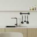 Livabber Industrial Pipe Towel Bar, Rustic Iron Decor Bathroom Hardware Towel Holder Accessory, Heavy Duty Wall Mounted Bath Towel Rack,Black (12 Inch)