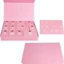 Pink Gift Box,Gift boxes for Presents with Lids Magnetic Closure Rectangle,10.4x6.4x2 Inch 12 Days Calendar Box for Groomsman Proposal Box, Wedding, Christmas, Halloween, Birthday Gift Packging