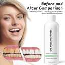 Spearmint Oil Pulling Rinse, Oil Pulling Rinse, Cold-Pressed Coconut Mouthwash for Teeth, Peppermint Mouthwash Freshness for Teeth and Gums, 8 Oz