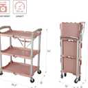 Olympia Tools 89-350 Pack-N-Roll Folding Collapsible Service Cart, 150LB Capacity, Rose