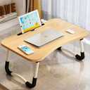 Laptop Bed Table, Portable Laptop Desk Bed Tray with Foldable Legs, Lap Desk TV Tray for Breakfast Serving