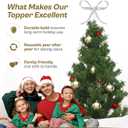 Large Metal Bow Christmas Tree Topper,9.4 Inch Glitter Silver Tree Topper,Silver Bow Christmas Tree Decorations for Xmas Home Decor Holiday Party Indoor Outdoor Shop Office