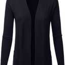 LALABEE Women's Open Front Pockets Knit Long Sleeve Sweater Cardigan (XL)