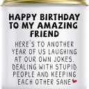 Jonico Happy Birthday Gifts for Women - Funny Best Friend Friendship Gifts for Women Friends, Birthday Gifts for Best Friend Bestie BFF Coworker Classmate Women, Lavender Candle Gifts