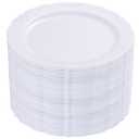 DaYammi 36PCS White Plastic Plates, Heavy Duty White Disposable Premium 7.5inch Dessert Cake Salad Appetizer Plates Hard Plastic Platos Disposable for Party Wedding